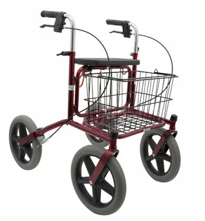 rollator för användning både inomhus och utomhus